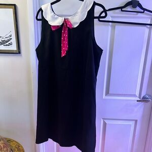 Barely worn - Unique Vintage Collared Dress with Hearts Bow